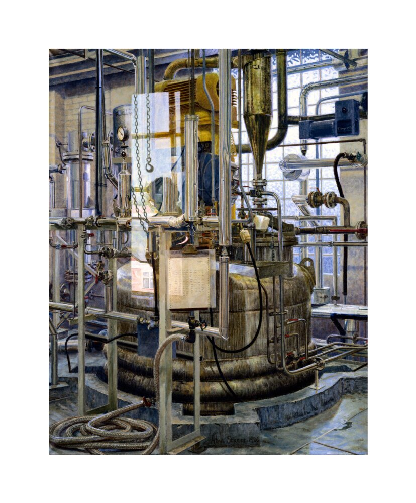 The production of insulin by fermentation, 1986. unstretched canvas medium none Art Print - Science Museum Shop