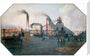 'North Eastern coalfield: colliery pit-head and coking ovens', c 1845. stretched canvas large none Art Print - Science Museum Shop