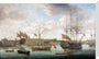 'Launch at Deptford Dockyard', c 1750. stretched canvas large none Art Print - Science Museum Shop