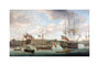 'Launch at Deptford Dockyard', c 1750. unstretched canvas medium none Art Print - Science Museum Shop