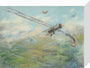 Painting of a dogfight, with five fighter aircraft of World War I stretched canvas small none Art Print - Science Museum Shop