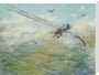 Painting of a dogfight, with five fighter aircraft of World War I stretched canvas large none Art Print - Science Museum Shop
