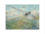Painting of a dogfight, with five fighter aircraft of World War I art print extra large none Art Print - Science Museum Shop