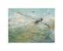 Painting of a dogfight, with five fighter aircraft of World War I unstretched canvas small none Art Print - Science Museum Shop