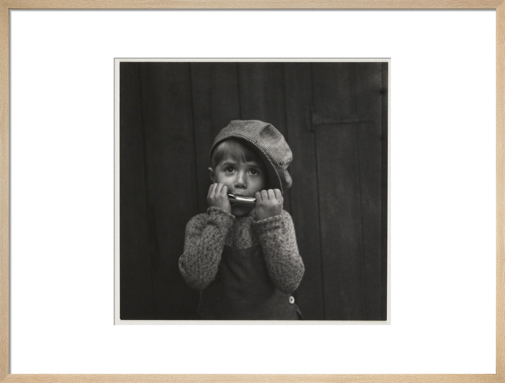 Boy playing the harmonica, about 1925 art print large natural Art Print - Science Museum Shop