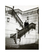 Couple walking down steps unstretched canvas medium none Art Print - Science Museum Shop