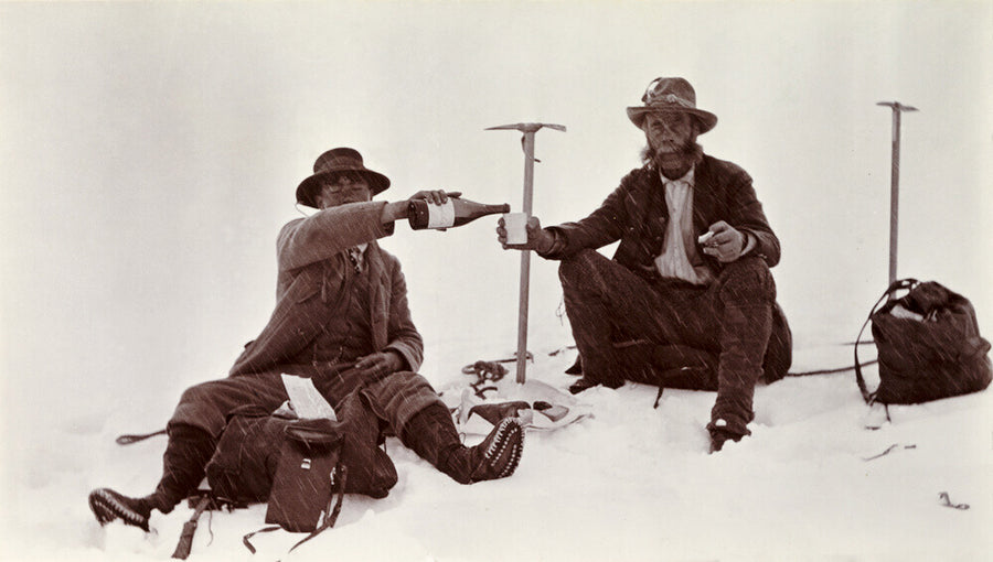 Two mountaineers, c 1910. Art Print - Science Museum Shop