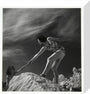 Woman helping child climb onto a rock, about 1935 stretched canvas small none Art Print - Science Museum Shop
