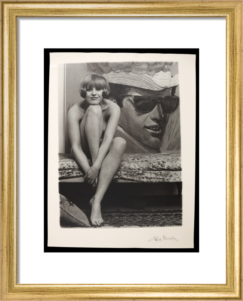 Photograph of Pauline Boty by Lewis Morley. art print extra small gold Art Print - Science Museum Shop