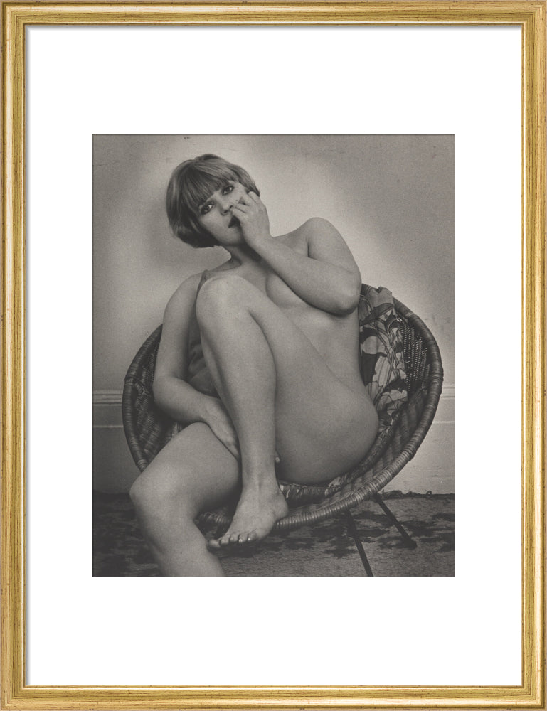 Photograph of Pauline Boty by Lewis Morley. art print medium gold Art Print - Science Museum Shop