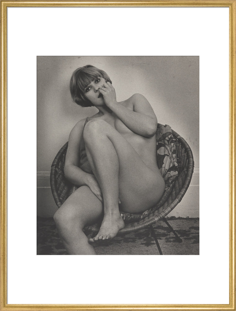 Photograph of Pauline Boty by Lewis Morley. art print extra large gold Art Print - Science Museum Shop