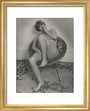 Photograph of Pauline Boty by Lewis Morley. art print extra small gold Art Print - Science Museum Shop