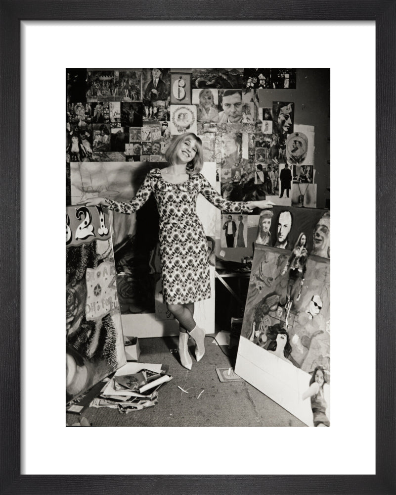 Photograph of Pauline Boty by Lewis Morley. art print extra small black Art Print - Science Museum Shop