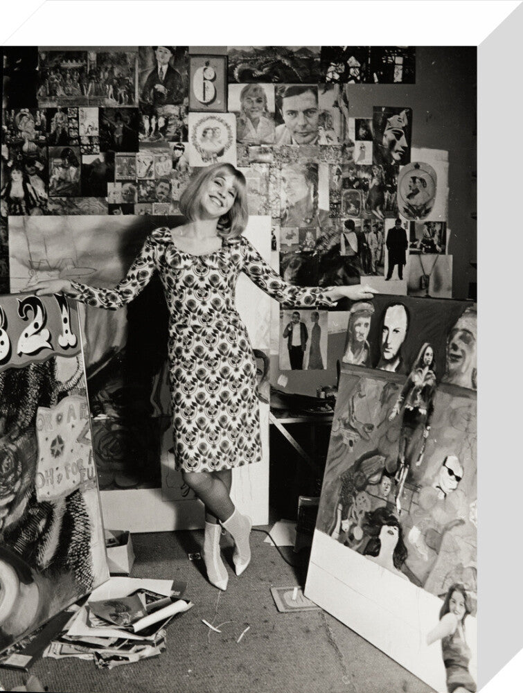 Photograph of Pauline Boty by Lewis Morley. stretched canvas small none Art Print - Science Museum Shop