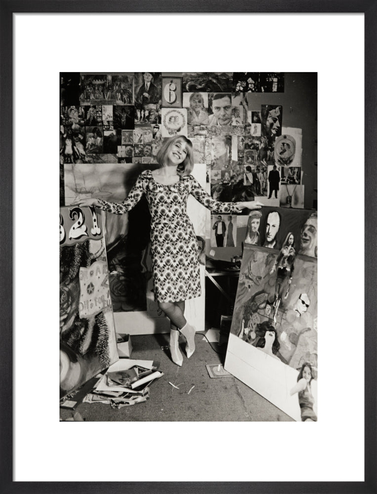 Photograph of Pauline Boty by Lewis Morley. art print medium black Art Print - Science Museum Shop