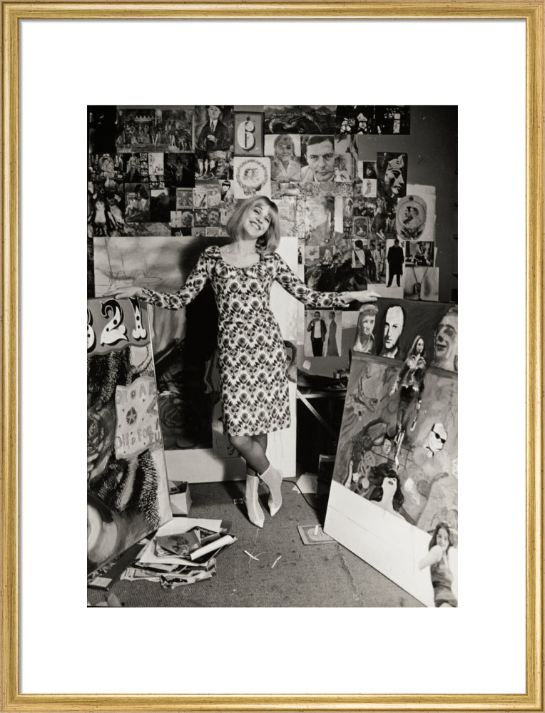 Photograph of Pauline Boty by Lewis Morley. art print large gold Art Print - Science Museum Shop