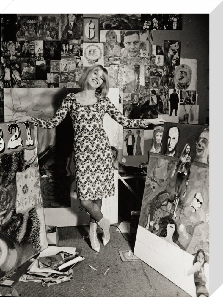 Photograph of Pauline Boty by Lewis Morley. stretched canvas medium none Art Print - Science Museum Shop