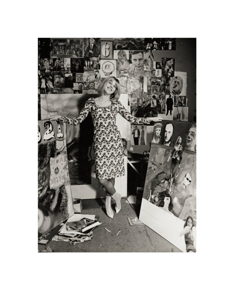 Photograph of Pauline Boty by Lewis Morley. unstretched canvas small none Art Print - Science Museum Shop