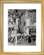 Photograph of Pauline Boty by Lewis Morley. art print extra small gold Art Print - Science Museum Shop