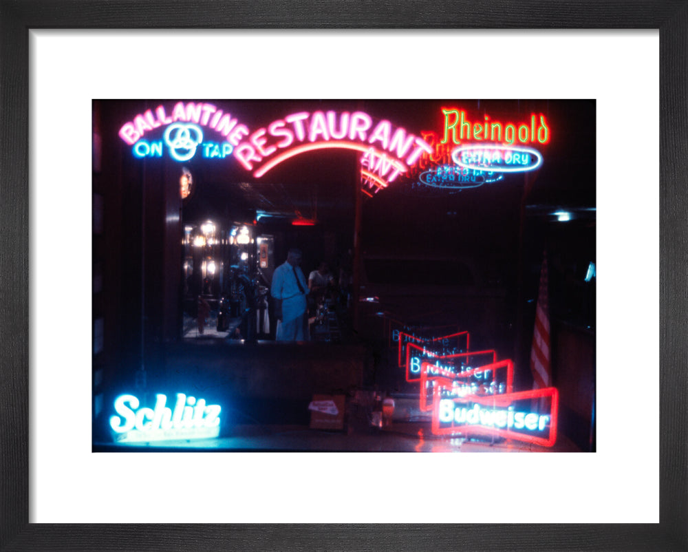 Neon signs, USA art print extra small black Art Print - Science Museum Shop