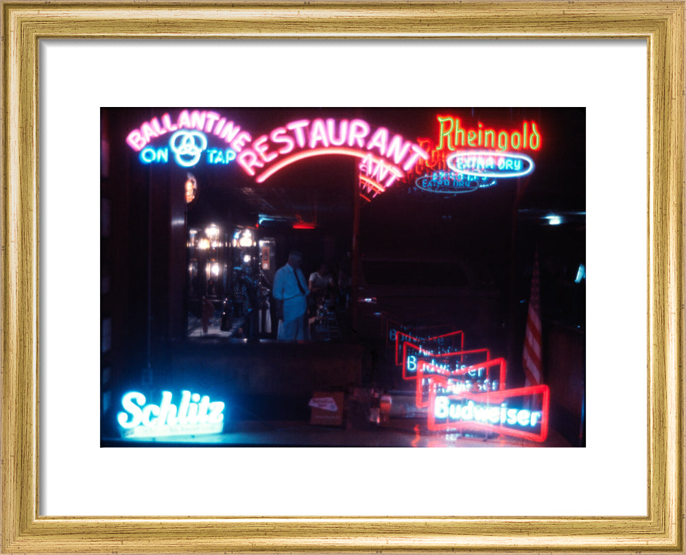 Neon signs, USA art print extra small gold Art Print - Science Museum Shop