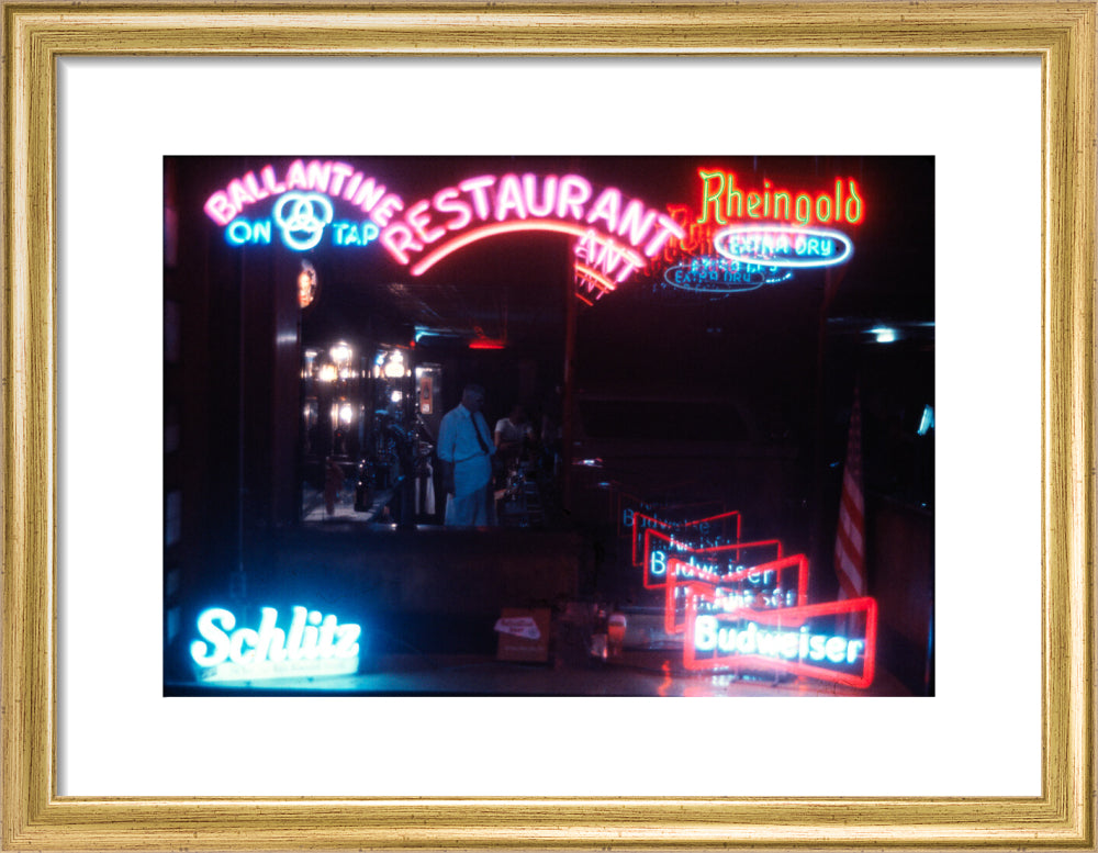 Neon signs, USA art print small gold Art Print - Science Museum Shop