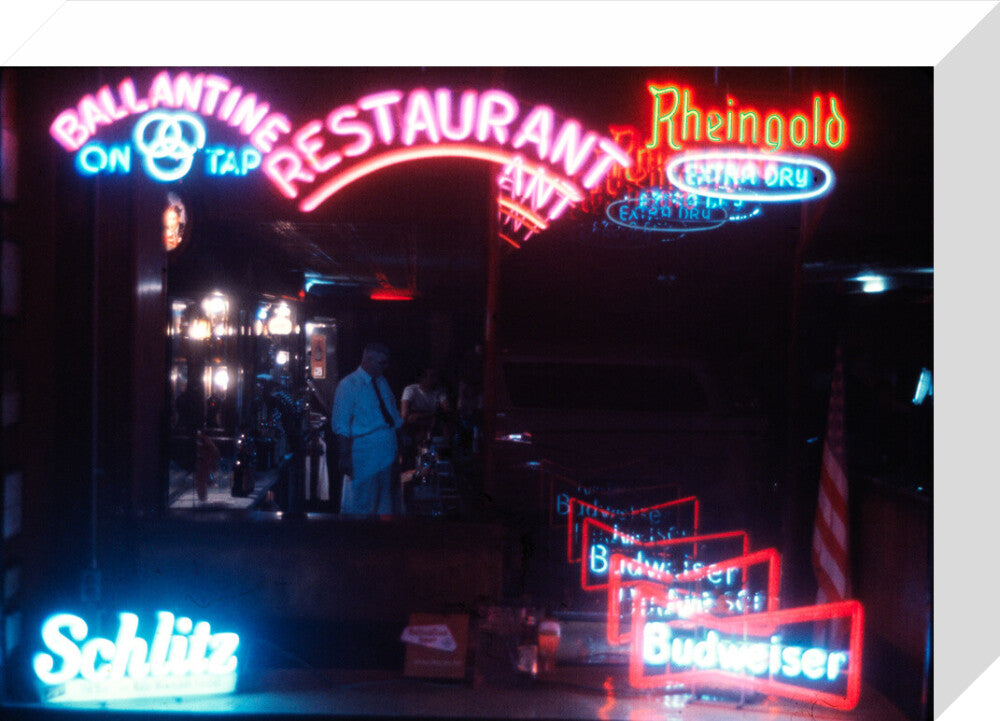 Neon signs, USA stretched canvas small none Art Print - Science Museum Shop