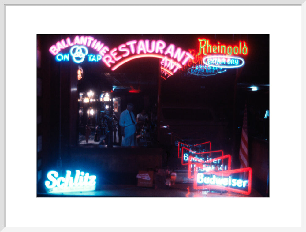 Neon signs, USA art print extra large white Art Print - Science Museum Shop