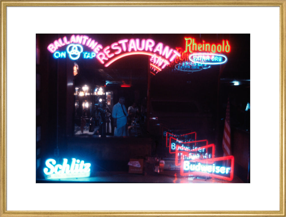 Neon signs, USA art print extra large gold Art Print - Science Museum Shop