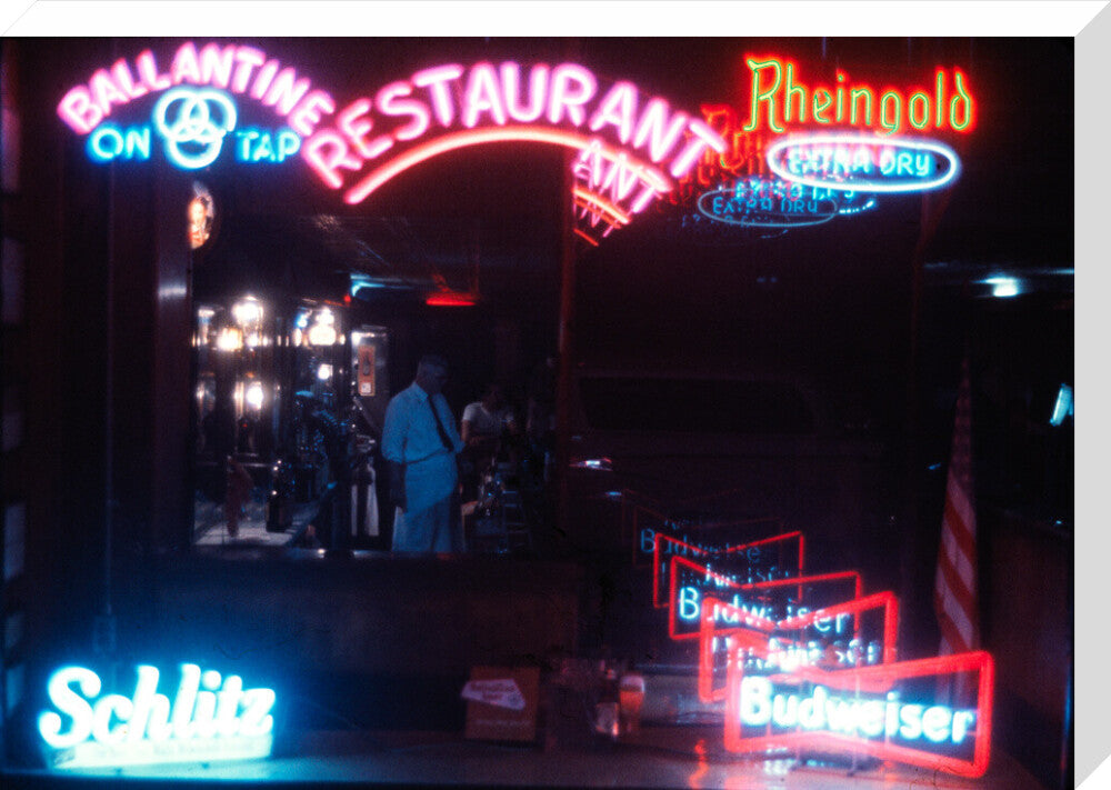 Neon signs, USA stretched canvas large none Art Print - Science Museum Shop