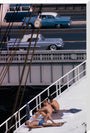 Sunbathers on a bridge, USA stretched canvas extra large none Art Print - Science Museum Shop