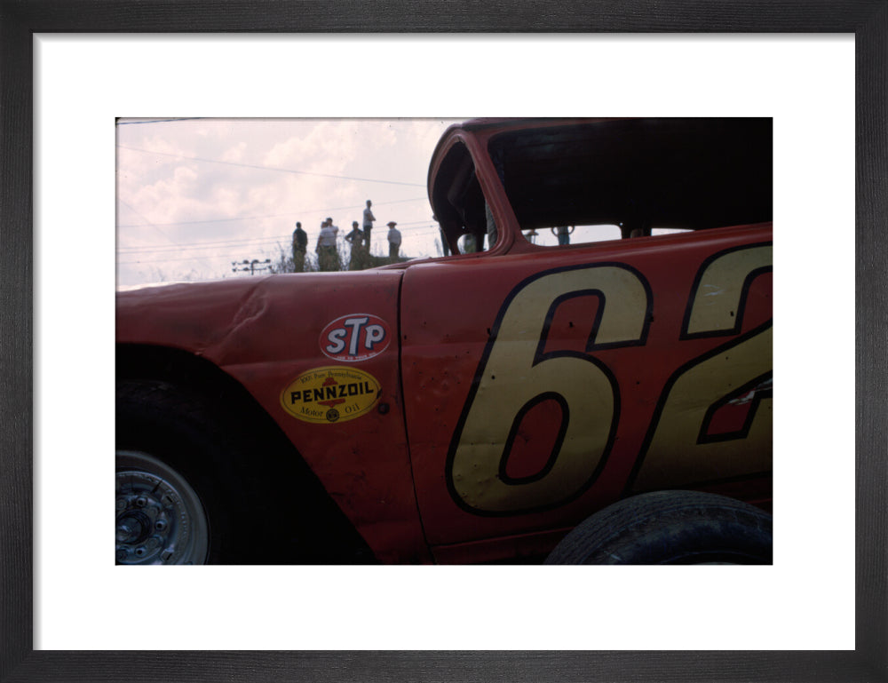 Daytona Car Races art print small black Art Print - Science Museum Shop
