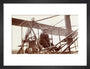 Samuel Cody in a biplane, c 1910. art print small black Art Print - Science Museum Shop
