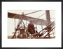 Samuel Cody in a biplane, c 1910. art print medium black Art Print - Science Museum Shop