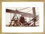Samuel Cody in a biplane, c 1910. art print medium gold Art Print - Science Museum Shop