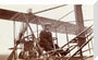 Samuel Cody in a biplane, c 1910. stretched canvas medium none Art Print - Science Museum Shop