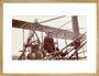 Samuel Cody in a biplane, c 1910. art print large gold Art Print - Science Museum Shop