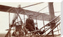 Samuel Cody in a biplane, c 1910. stretched canvas large none Art Print - Science Museum Shop