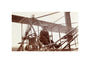 Samuel Cody in a biplane, c 1910. unstretched canvas small none Art Print - Science Museum Shop