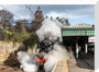 Flying Scotsman leaving Waverley Station, Edinburgh. stretched canvas medium none Art Print - Science Museum Shop