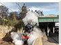 Flying Scotsman leaving Waverley Station, Edinburgh. stretched canvas large none Art Print - Science Museum Shop