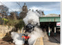 Flying Scotsman leaving Waverley Station, Edinburgh. stretched canvas extra large none Art Print - Science Museum Shop