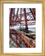 Flying Scotsman crossing the Forth Bridge, Scotland. art print extra small gold Art Print - Science Museum Shop