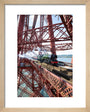 Flying Scotsman crossing the Forth Bridge, Scotland. art print extra small natural Art Print - Science Museum Shop