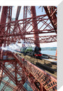 Flying Scotsman crossing the Forth Bridge, Scotland. stretched canvas small none Art Print - Science Museum Shop