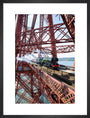 Flying Scotsman crossing the Forth Bridge, Scotland. art print medium black Art Print - Science Museum Shop