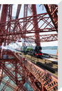 Flying Scotsman crossing the Forth Bridge, Scotland. stretched canvas medium none Art Print - Science Museum Shop