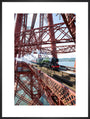 Flying Scotsman crossing the Forth Bridge, Scotland. art print extra large black Art Print - Science Museum Shop