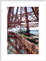 Flying Scotsman crossing the Forth Bridge, Scotland. art print extra large white Art Print - Science Museum Shop