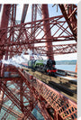 Flying Scotsman crossing the Forth Bridge, Scotland. stretched canvas large none Art Print - Science Museum Shop